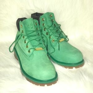 Green Timberland Boots Youth